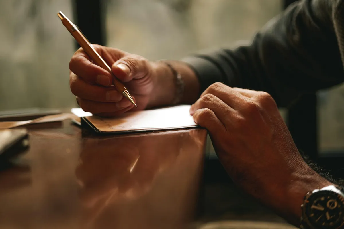 A writer at her desk